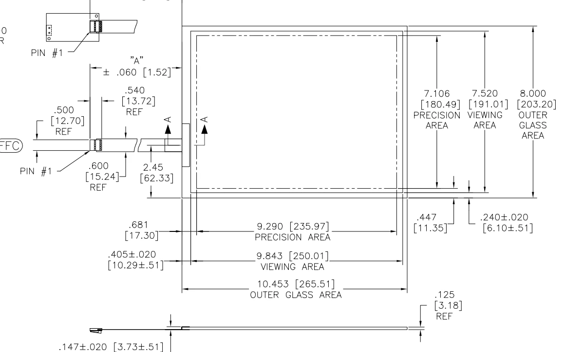 3M Surface Capacitive Screen 17-8581-205 3M Surface Capacitive Screen 17-8581-205